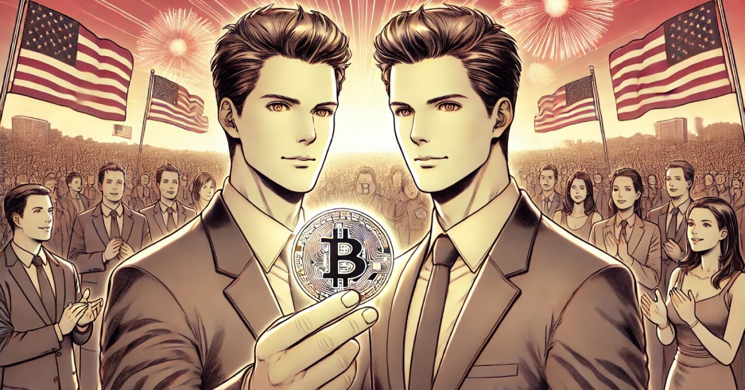 Gêmeos Winklevoss contribuem com US$ 2 milhões em Bitcoin para apoiar Trump