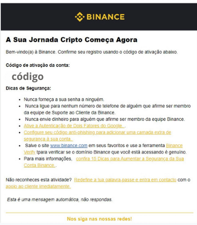 Logo depois de confirmar o e-mail que você cadastrou, será necessário acessar seu e-mail e confirmar o código que a corretora irá enviar. Neste ponto, vale a pena conferir também sua caixa de spam.