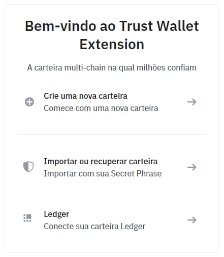 bem vindo trust wallet